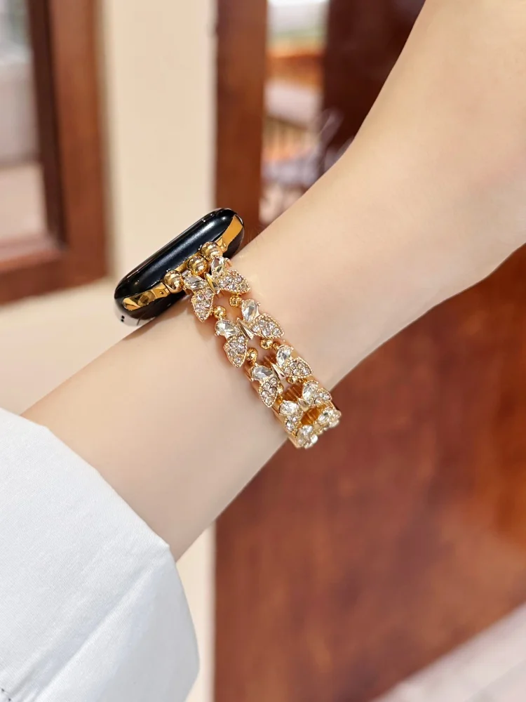 Elasticity Butterfly Diamond Band - Metal Strap