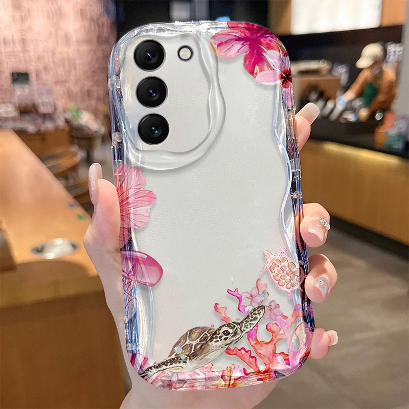 Elegant Flower Wave Phone Case - Stylish Protective Cover