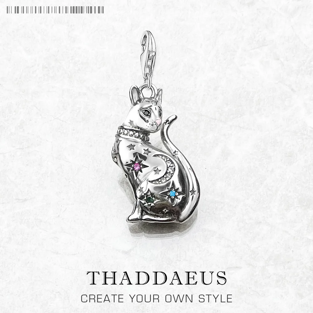 Magic Cat Constellation Personal Lucky Charm For Women 925 Sterling Silver Romantic Pendant