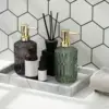 1pc 13.32oz Glass  Soap Dispenser Refillable Pump Bottle For Liquid Soap,Shower Gel,Hand Soap, Home Bathroom Accessories 5
