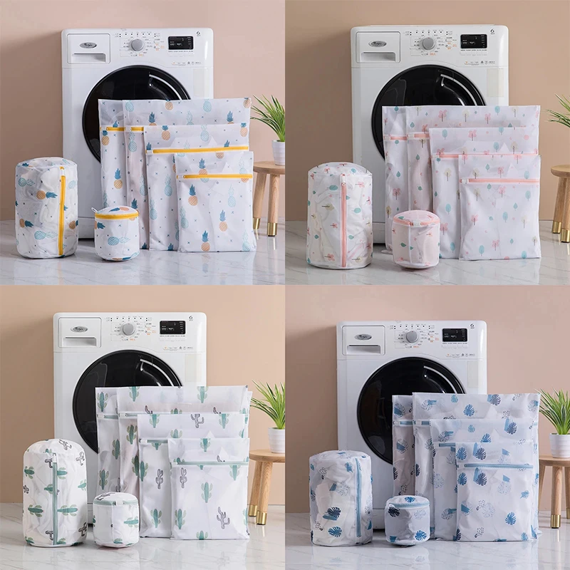 6Pcs Set Thicken Mesh Laundry Bags Dirty Clothes Shoes Bra Washing Bags Clothing Protective Pouch Travel Organizer Storage Bag 3