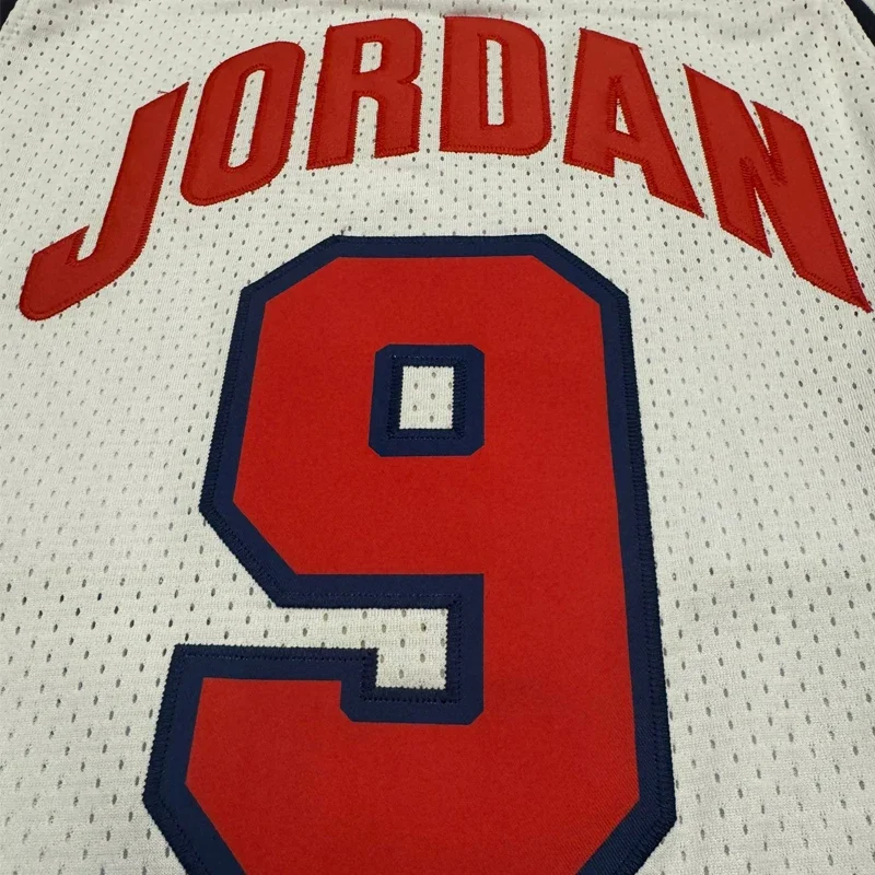 Basketball jerseys 1992 USA 9 23 SPACE JAM jersey Sewing Embroidery Outdoor sportswear high quality Blue White THROWBACKS
