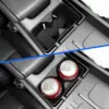 Cup pad Wireless Charger Mat For Hyundai Santa Fe 2024 Auto Interior Accessories Central armrest storage box PVC Mats Black ABS 4