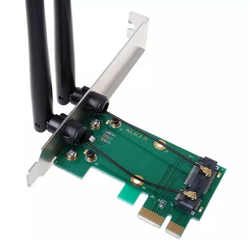 

Для ПК беспроводная карта Wifi Mini PCI-E экспресс для PCI-E адаптер с 2 антеннами внешний прочный простой в установке