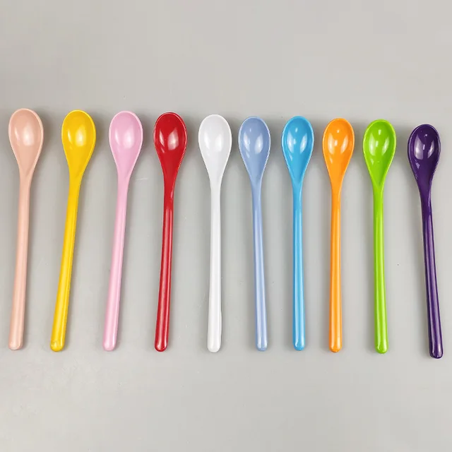 AXLIZER 200PCS Mini Plastic Coffee Blender Spoon Disposable Plastic Coffee  Spoon Tea Spoon Coffee Stirring Rod Plastic Spoon Coffee Soup SpoonMini Tea