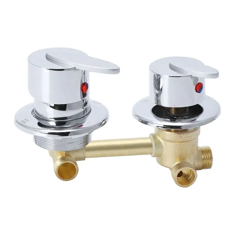 Brass Dual Mixing for Valve Water Outlet Thread Screw 3 Way For Kitchen