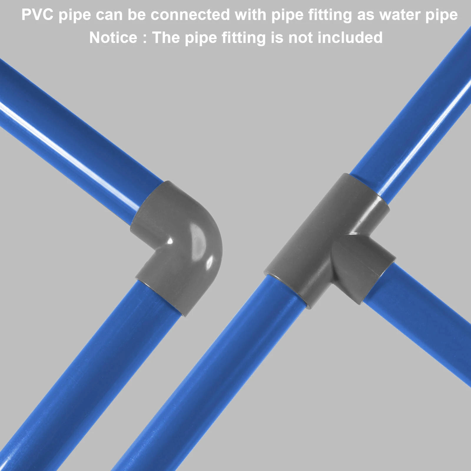 2Pcs 0.23m/0.3m 파란색 PVC 엄밀한 튜브 67.8mm/81.4mm ID 라운드 파이프 물 파이프, 수족관 물고기 탱크 온실 정원