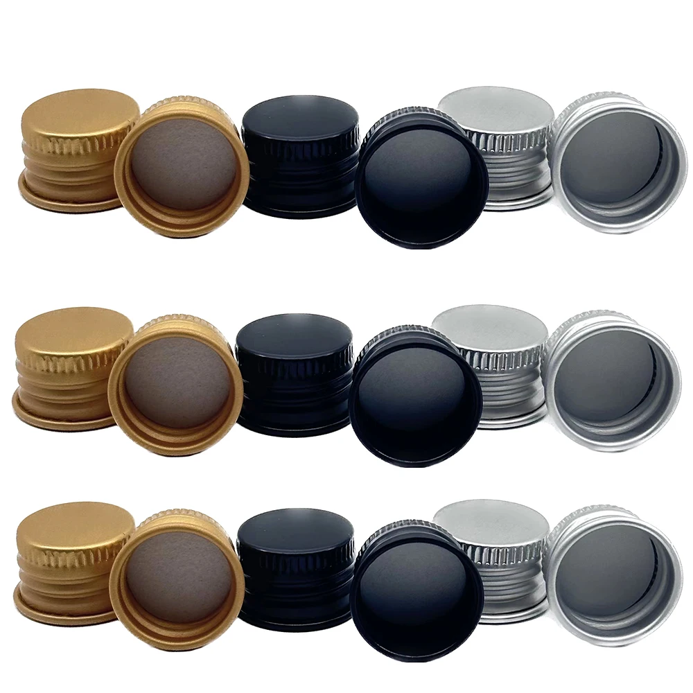 100PCS 18/410 20/410 Aluminium Lid/Aluminum Ropp Threaded Cap Gold Silver Screw Lids for Bottle Cosmetic Container