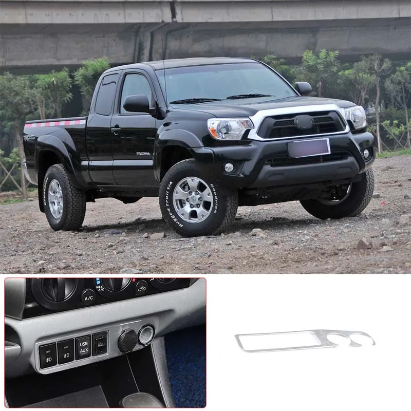 

Центральный блок питания для Toyota Tacoma 2011-2014, декоративные блестки из алюминиевого сплава, аксессуары для модификации интерьера