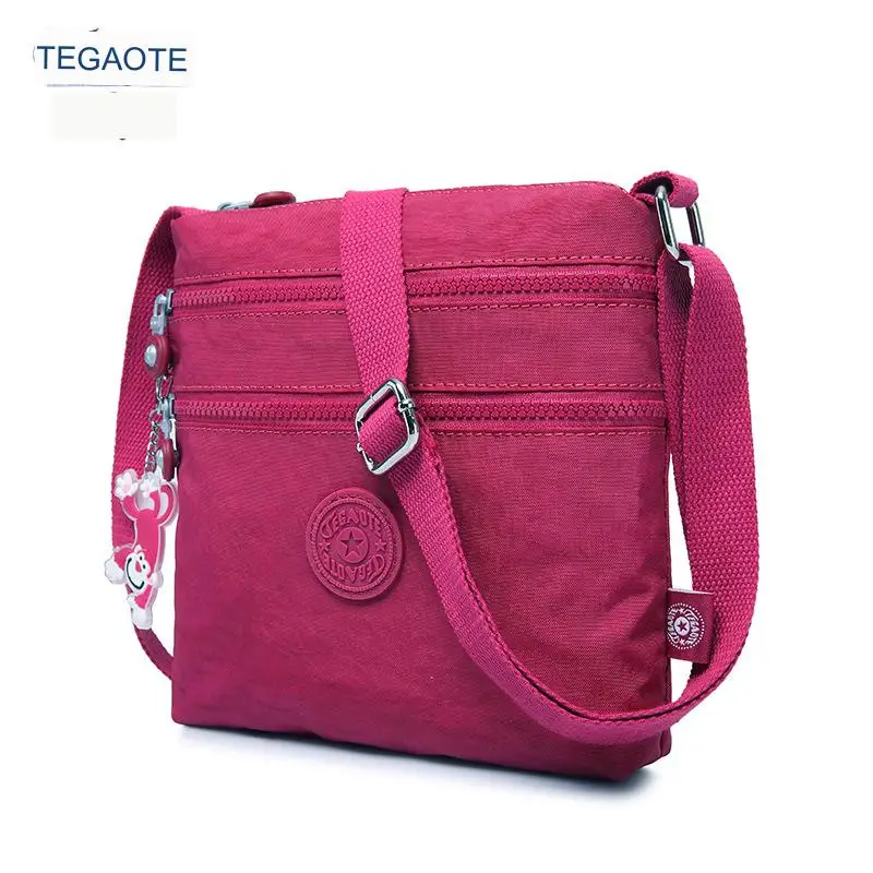 

TEGAOTE Floral Women Messenger Bag Nylon Women Shoulder Crossbody Bags Female Fashion Ladies Handbags School Bags Sac A Main