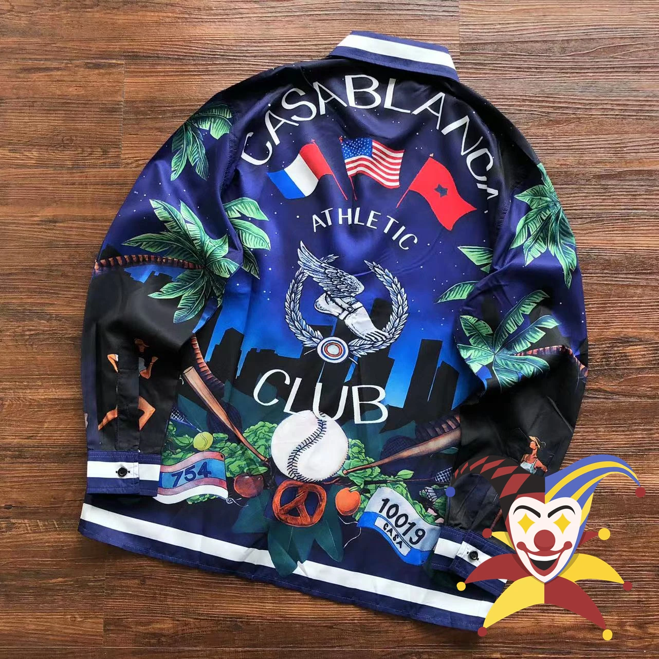 

Tennis Club Casablanca Dark Blue Coconut Tree Shirts Men Women Shirt Top Tees