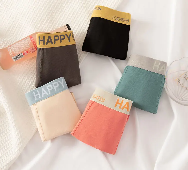 Men's underwear, pure cotton flat corner pants, youth shorts 3PCS