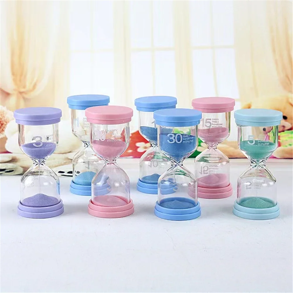 1/3/5/10/15/30/45/60 Minutes Colour Mini Macaron Hourglass Children's Toothbrush Timer Creative Sand Clock Home Decorate Gifts 6