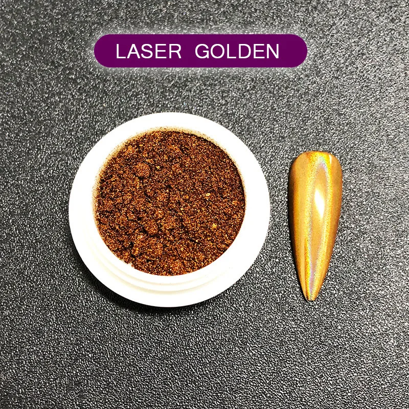 Nail Powder Nail Pigment Nail Glitter Nail Decoration Nail Decorations Nail Art Magic Mirror Powder Laser Charm Pigment Glitter Holographic Chrome Dust Rub On Nails Sparkly Decorations Manicure