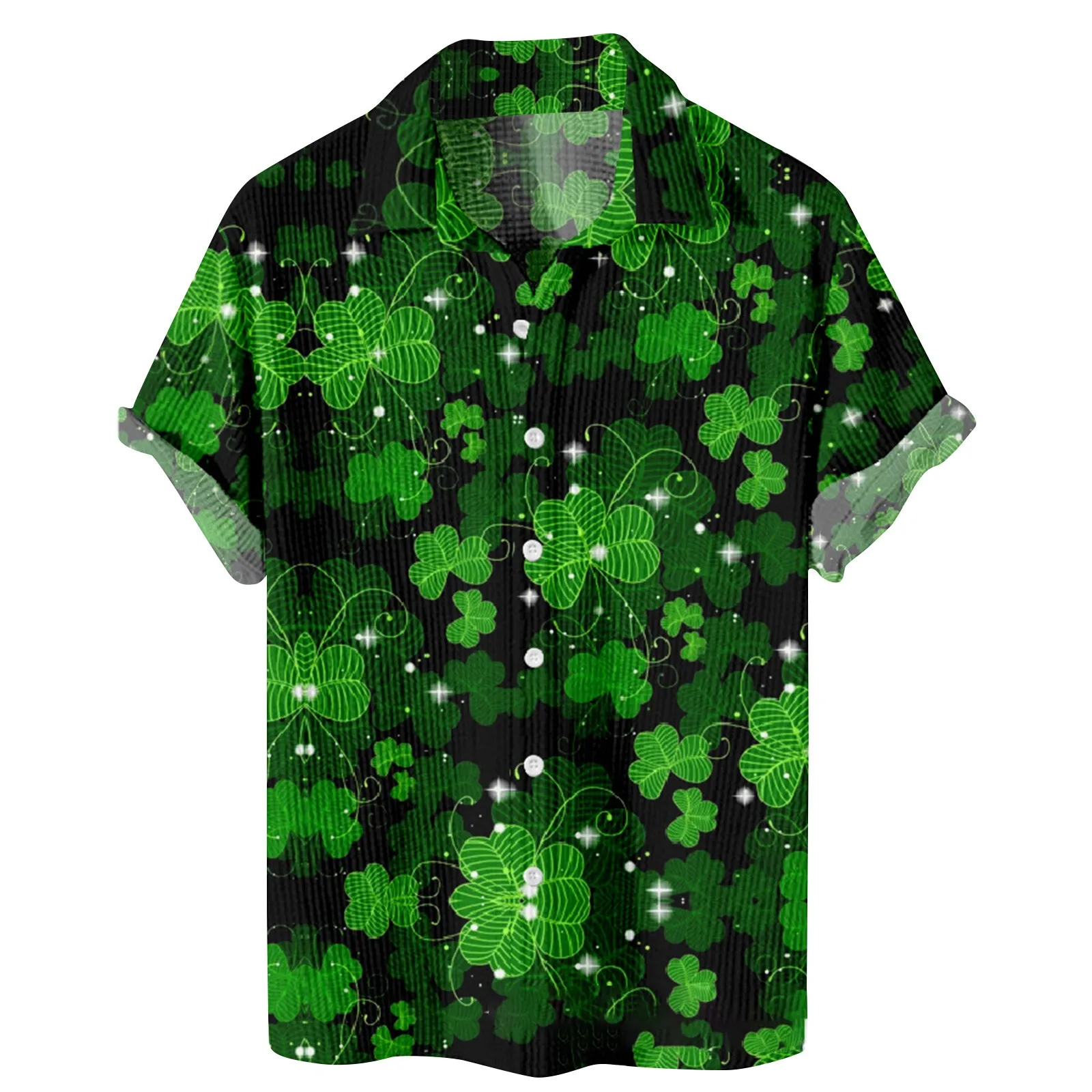 

Men's St. Patrick's Day Printed Button Short Sleeve Shirts Men's Casual Fashion Short Sleeve Shirts футболка мужская кофта