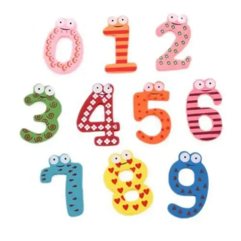 1 Set 0-9 Number Wooden Fridge Magnet Fridge Sticker Kid Baby Education Learning Toy Gift Home Decor magnetic fridge magnets magnetic sticker magnetic fridge stickers
