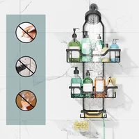 Shower Caddy Organizer Hanging Shower Organizer Multi-Function Shower Organizer Rack 3-Tier with Hooks for Soap Shower Sponge 2