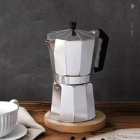 Cafetière moka italienne en aluminium, Pot octogonal, tasse à café, théière, cafetière Portable 5