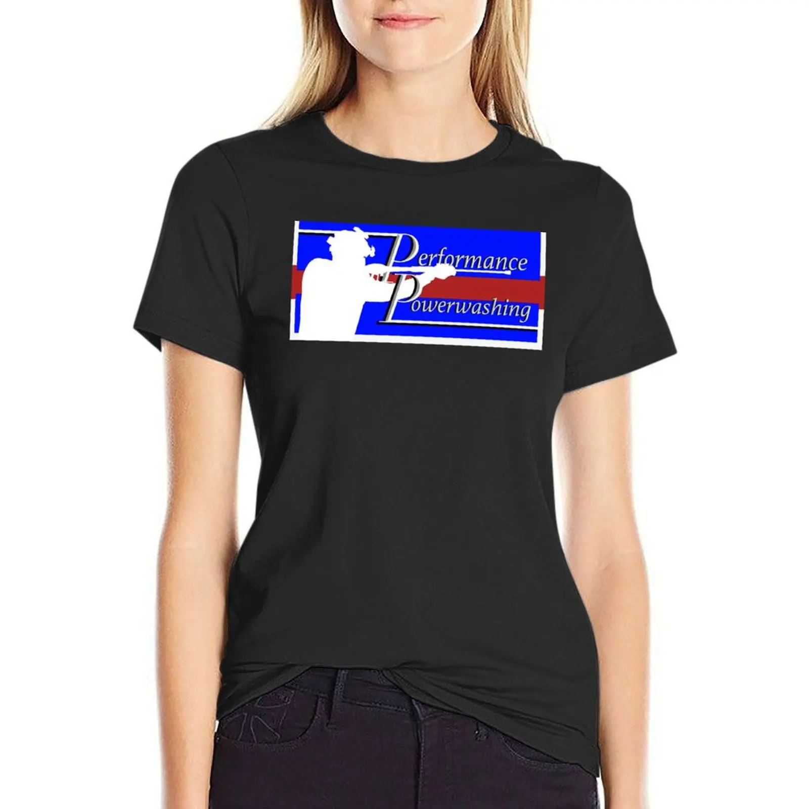 

Performance Powerwashing Logo T-Shirt Blouse tees animal print shirt for girls t-shirt dress for Women plus size sexy