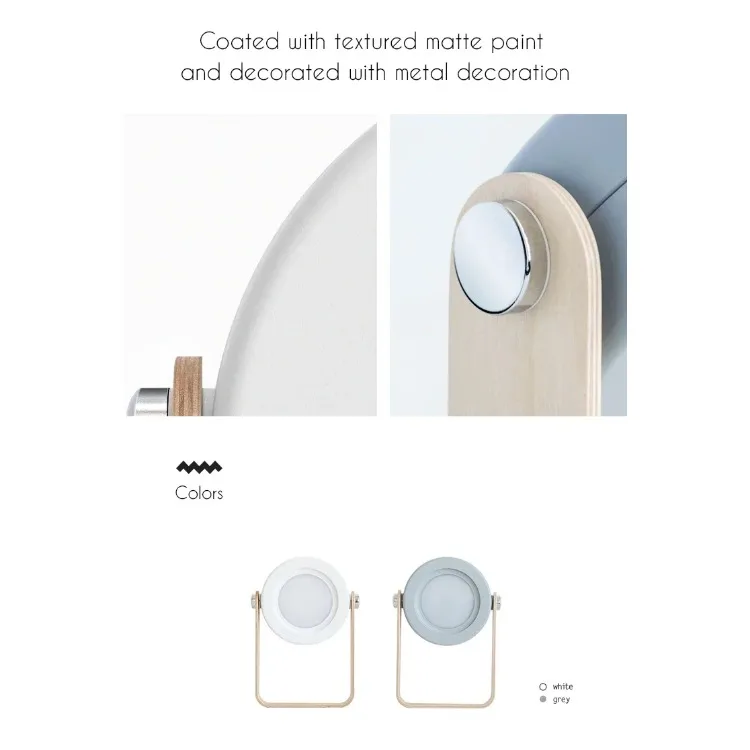 Description Picture 6 of itemRechargeable Foldable Table Lamp Folder Desk Lamp Wooden Handle Portable Recharge Battery Lantern Bedside Night Light