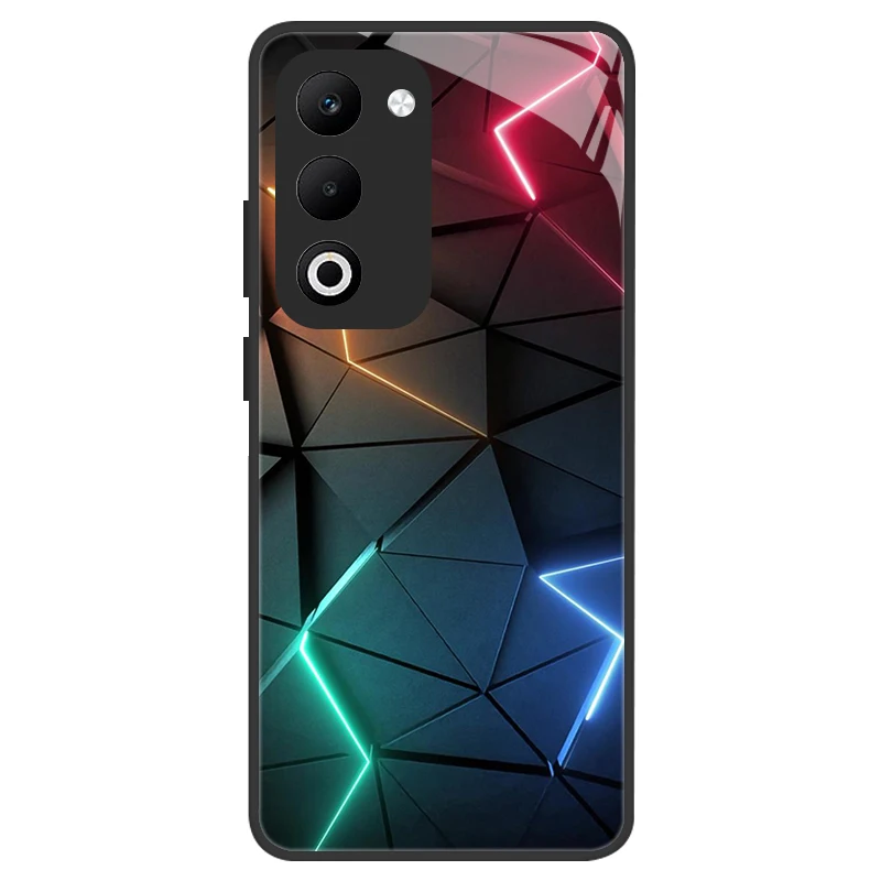 Durable Tempered Glass Protective Phone Case with Hard Bumper