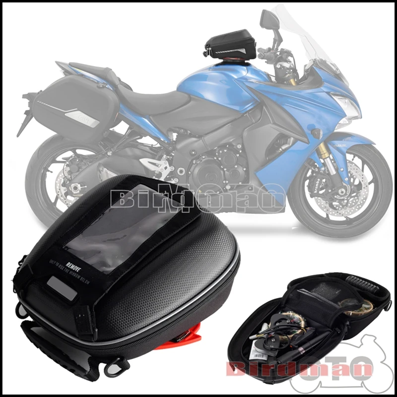 

Motorcycle Saddlebag Waterproof Fuel Tank Bag For Suzuki GSX GSF SV GSR 600 650 750 1000 Ring Mount Directly Fuel Filler Casing