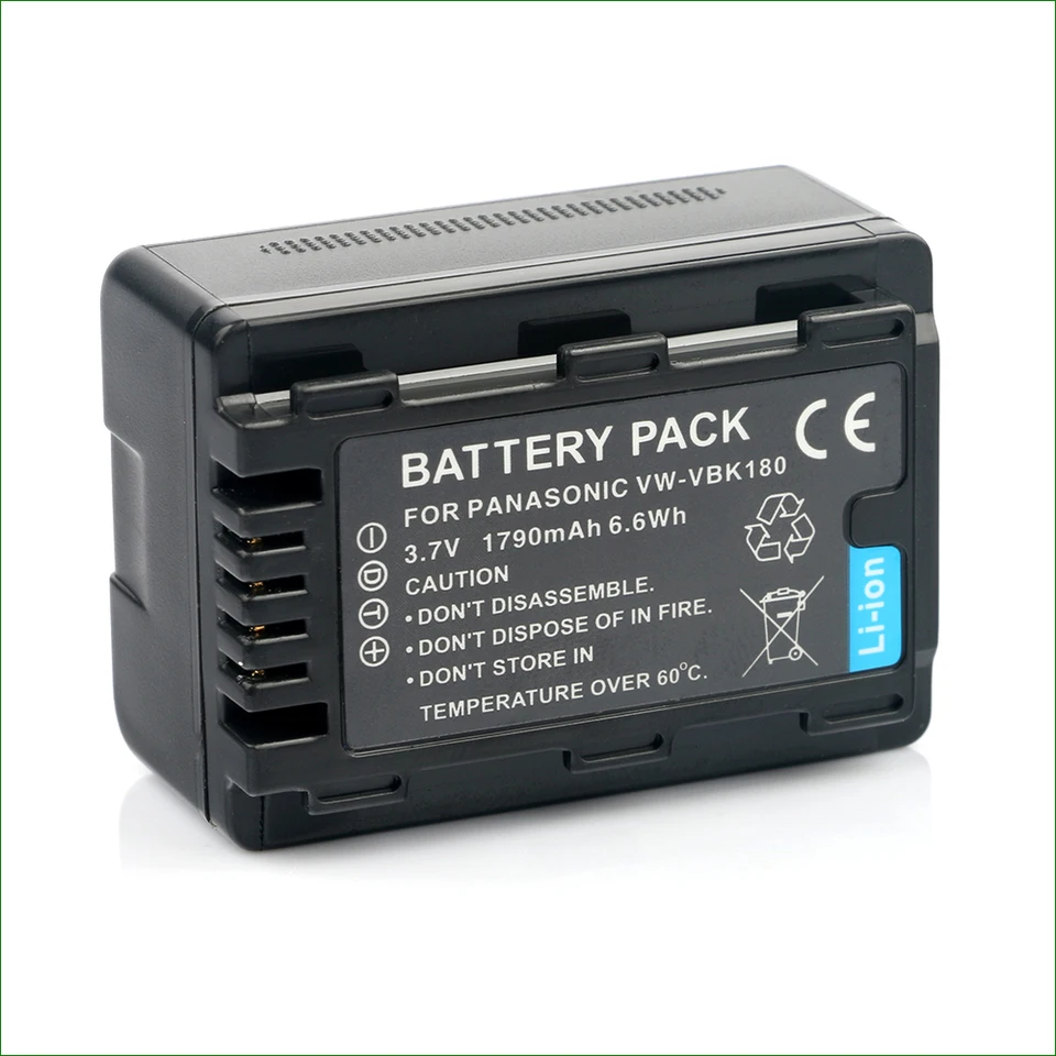 VW-VBK180 Battery 1790mAh Camera Batterie For Panasonic HDC-TM70