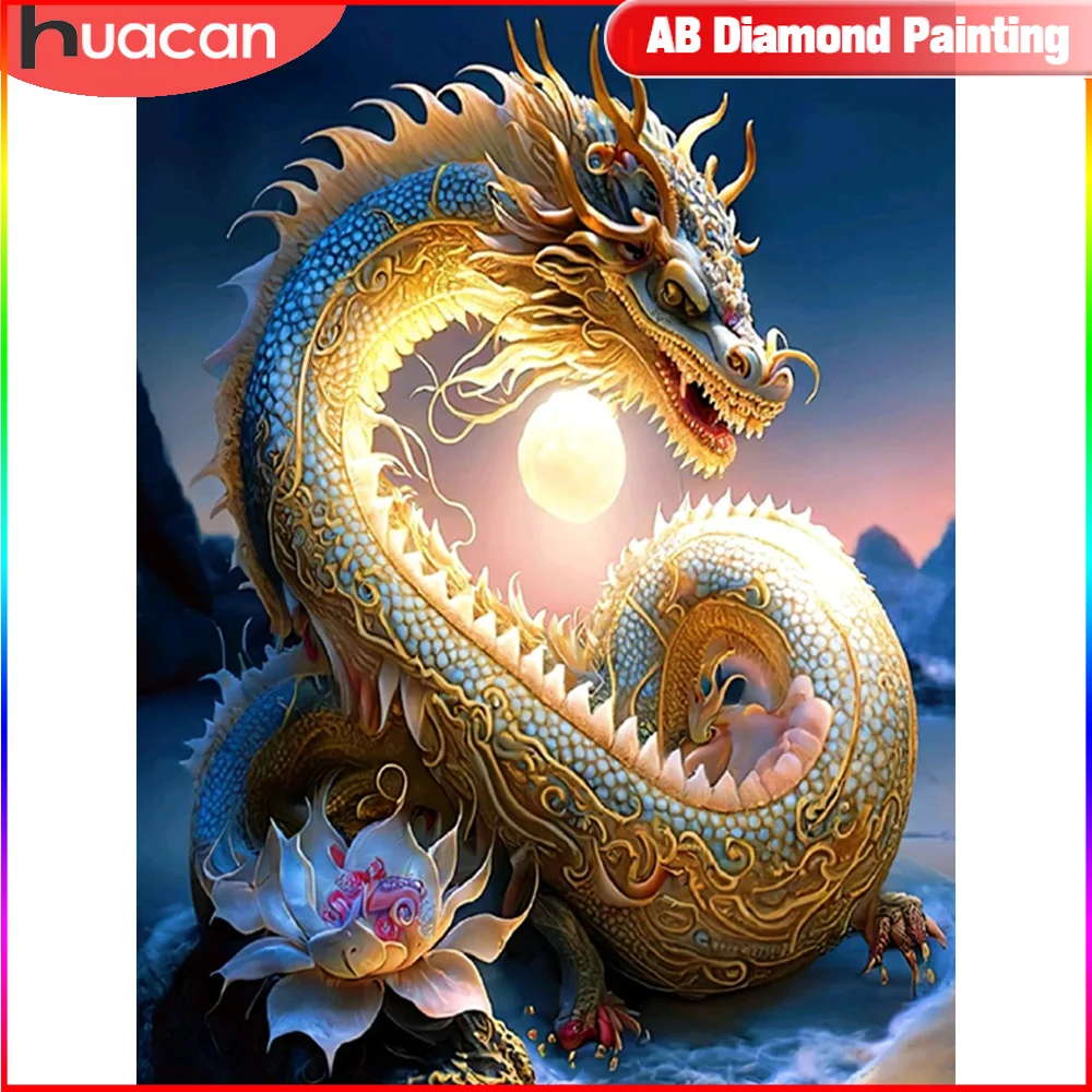Diamond Painting 5D Huacan Kit Fiori - 30x40 Cm, Tela Con Trapano AB, Punta Rotonda, Arte Fai Da Te Per Adulti, Decorazione Parete