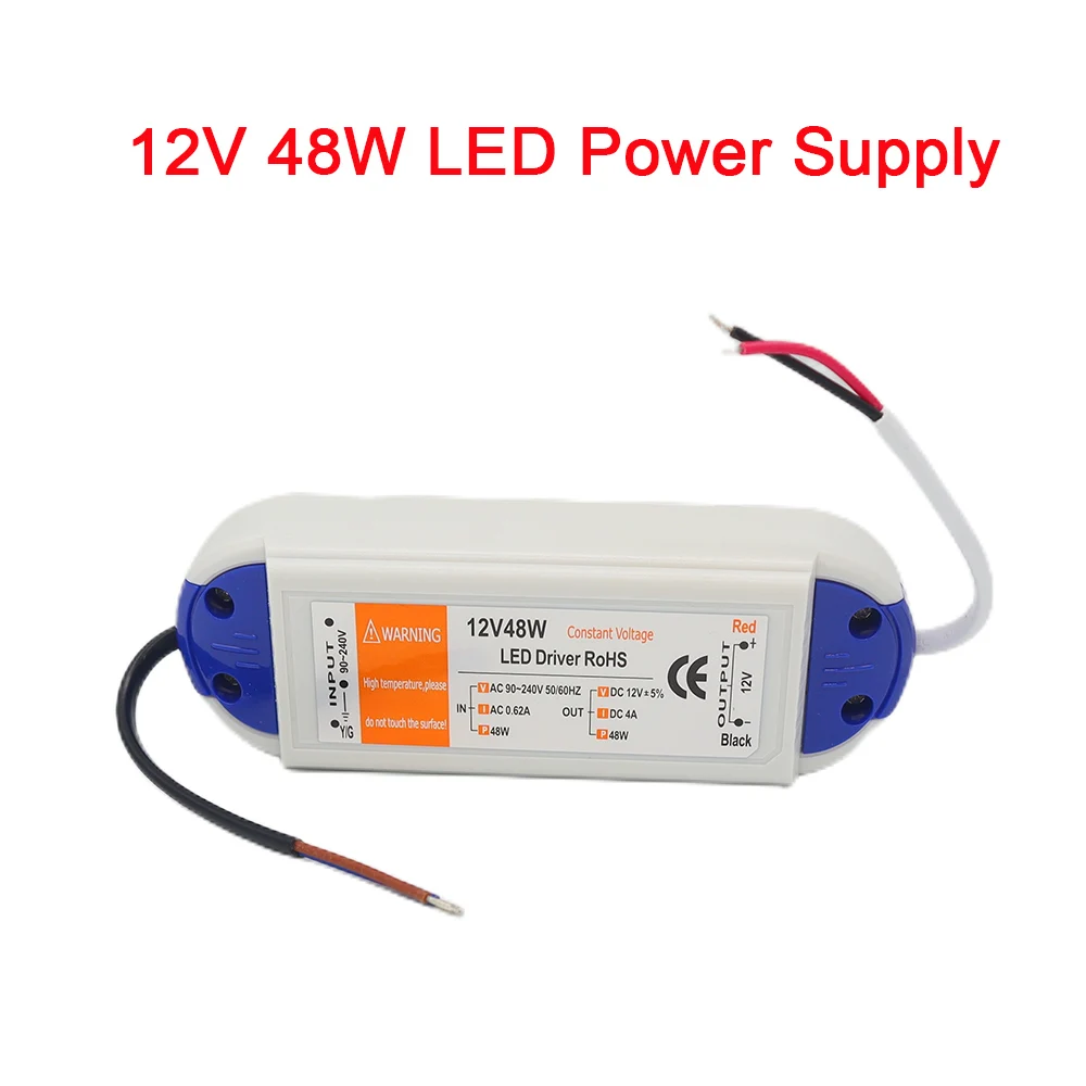 DC 12V 18W 28W 48W 72W 100W LED Driver Adapter Power Supply AC 110V 220V to  Lighting Transformers for LED Strip Power Supply - AliExpress