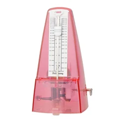 High - Precision Mechanical Metronome for Musical Instruments - Perfect for Rhythm Practice (Transparent Pink)