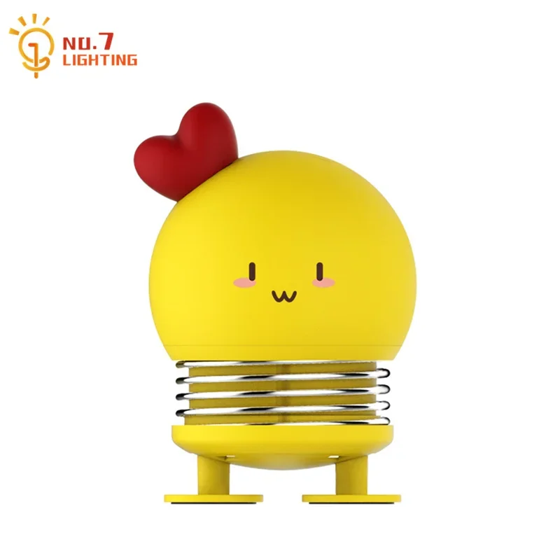 

Atmosphere Cartoon Spring Doll LED Night Light Cute Anime Lamp with USB Charging Eye Protect Art Decor Kids/girls Room Gift Bar