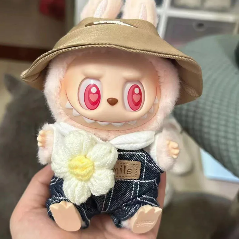 thumbnail image 1 of Muñeca colgante de la serie Labubu de primera y segunda generación, colgante de ropa para muñecas, muñeca de vinilo de la serie Labubu Sit Party Macaron, ropa kawaii, 1 of 5