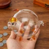 Pig Piggy Bank Money Boxes Coin Saving Box Cute Transparent Glass Souvenir Birth,  Coin Banks Money Saving Box 1