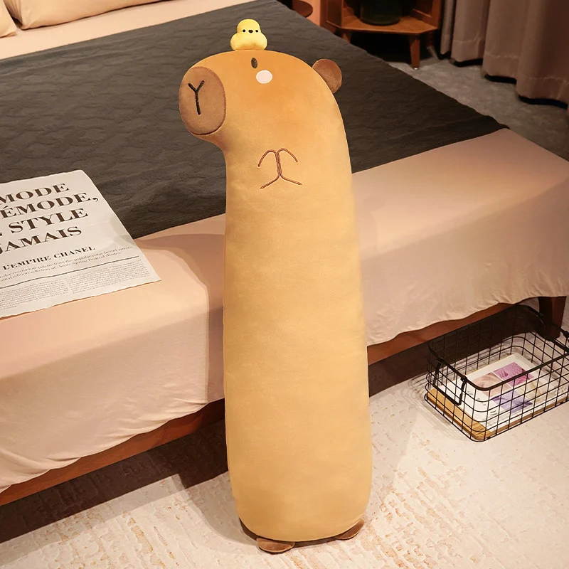 Kawaii Capybara Long Animal Roll Pillow (110cm) - Jumbo Edition
