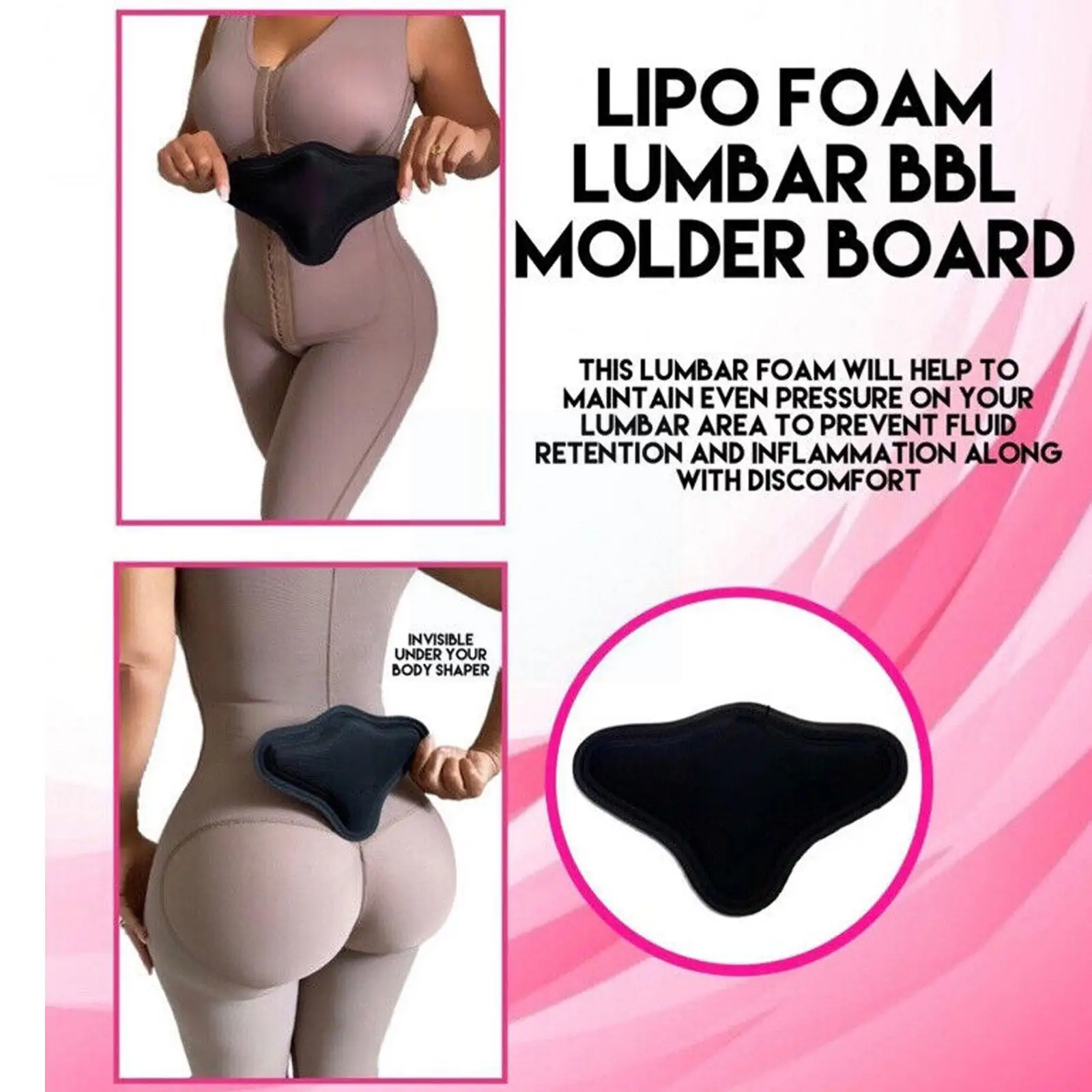 Be Shapy  M&D 016 Lipo Foam Postsurgery & Liposuction Back Board