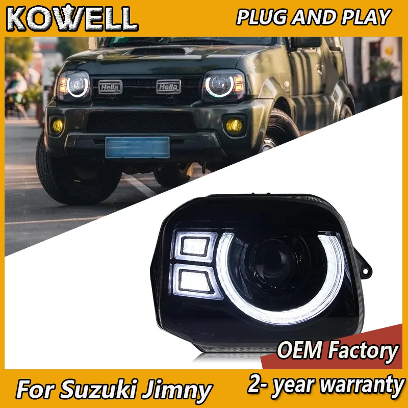 

Car Styling for Suzuki Jimny Headlight 2007-2017 Jimny Head Light DRL Turn Signal High Beam Angel Eye Projector Lens
