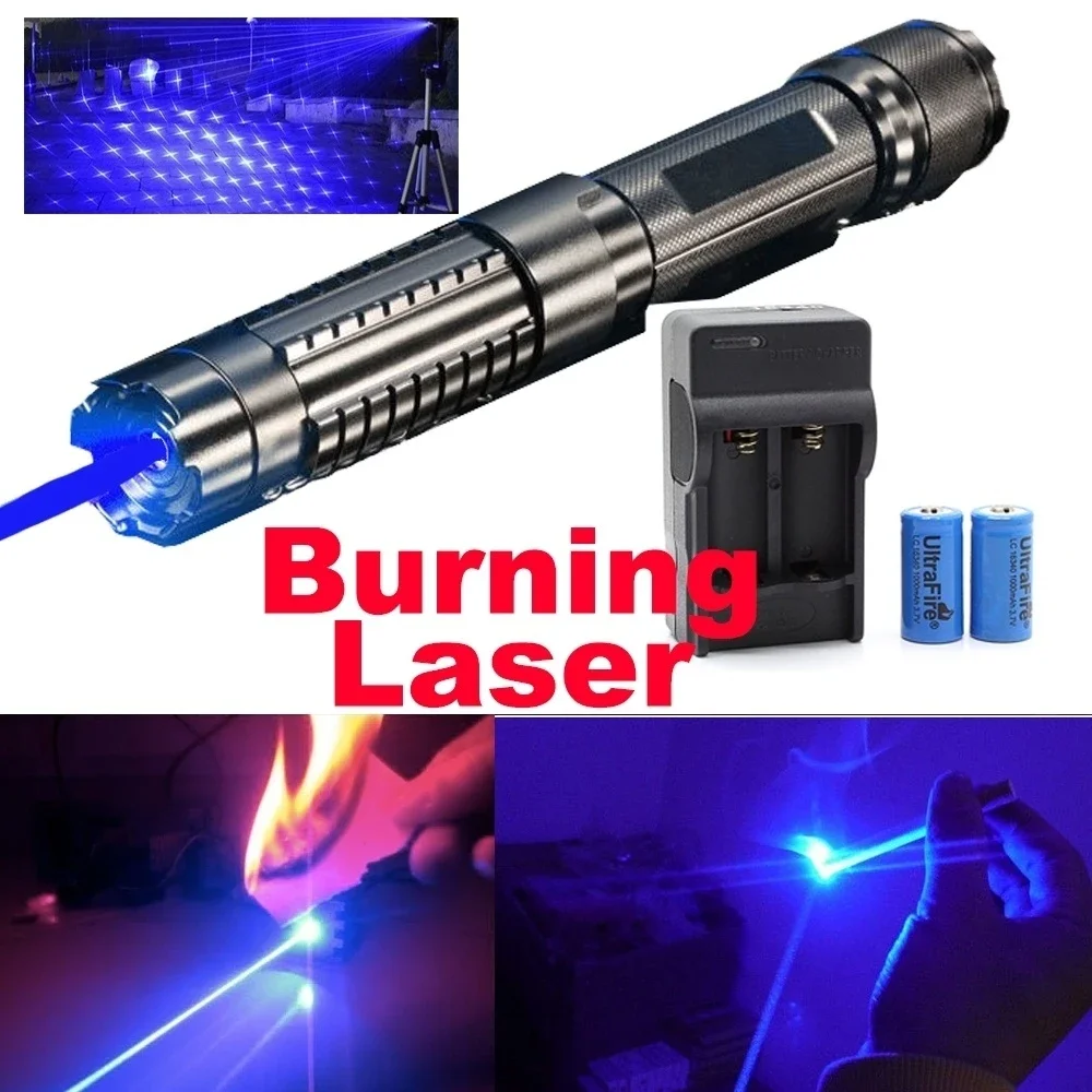 blue-light-laser-pointer-pen-450nm-adjustable-beam-burning-match-5-star-caps--lighter