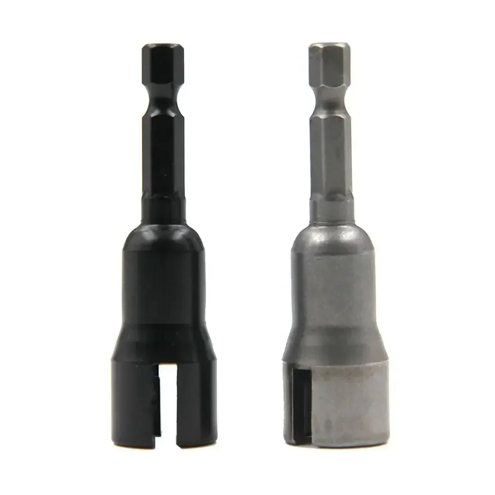 1/4" Hex Shank Wing Socket 65mm - Long Power Wing Nut Driver with Slotted 12mm Socket for Auto Repair & DIY Tools
