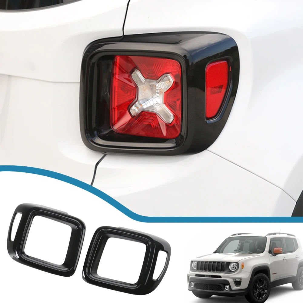SHINEKA ABS Headlight Head Light Lamp Decoration Cover Trim Sticker For Jeep Renegade 2015 2016 Car