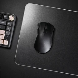 Clear Tempered Glass Gaming Mouse Pad - XXL Transparent Surface for Optimal Performance (Transparent Mat)