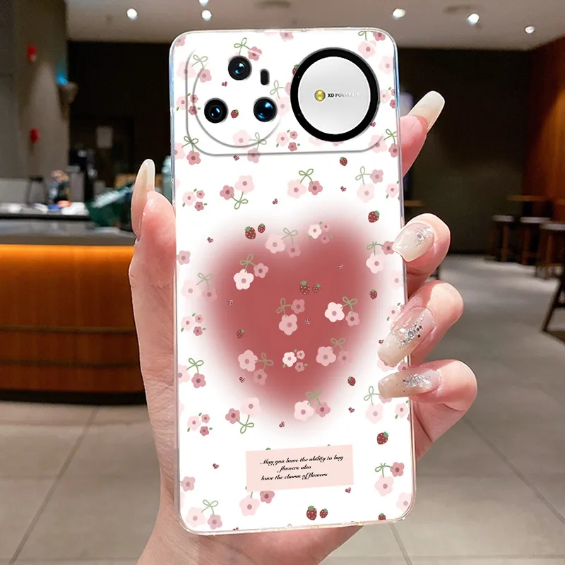 Clear Luxury Fashion Butterfly Flowers Soft TPU Phone Case