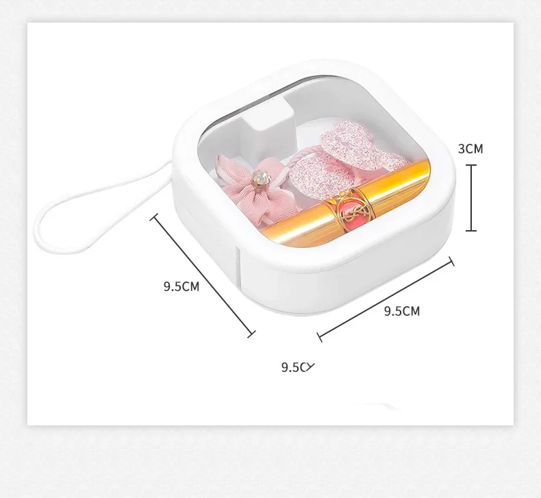 1pc Mini Storage Box Hair Clip Holder Portable Storage Container Cotton Swab Dispenser Organizer