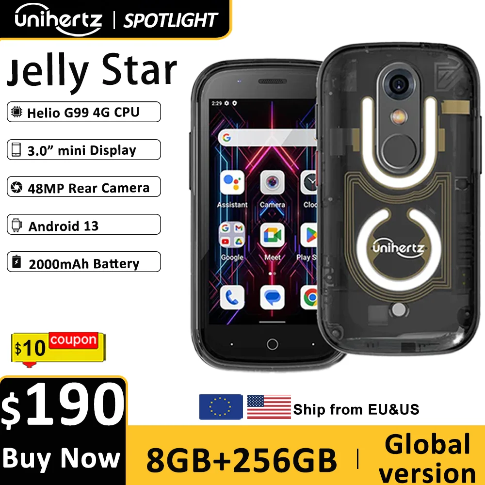Unihertz Jelly Star Android 13 8GB 256GB Led Light Unlocked