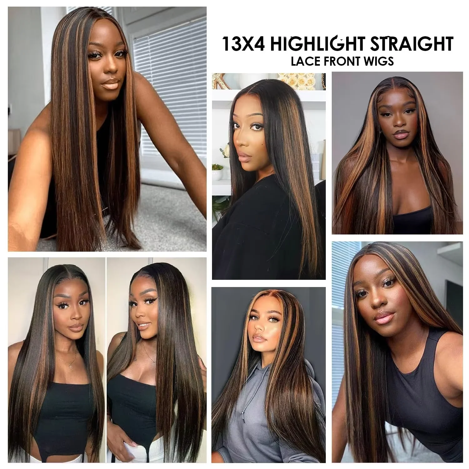 1B/30 Bone Straight 46 Inch Human Hair Wigs 13x4 13x6 HD Lace Front Wig 200% Density 1b30 Highlight Pre-plucked Hair Wigs 5