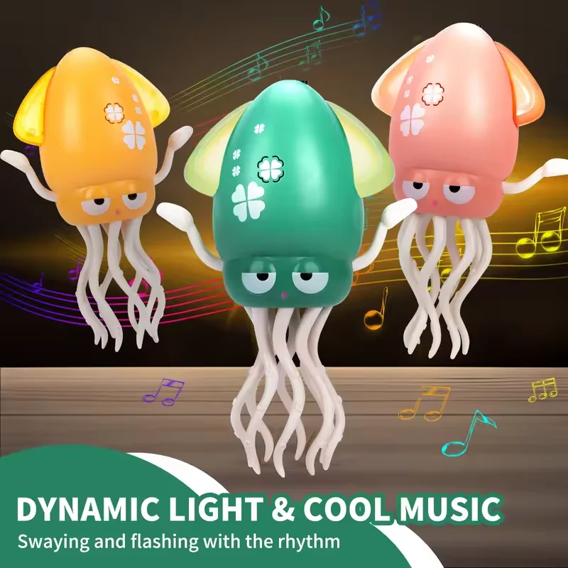 Creative Dancing Octopus toy Crawling Auto-sensing Avoiding Obstacles Electronic Pet With Music Light Kids Christmas Gifts