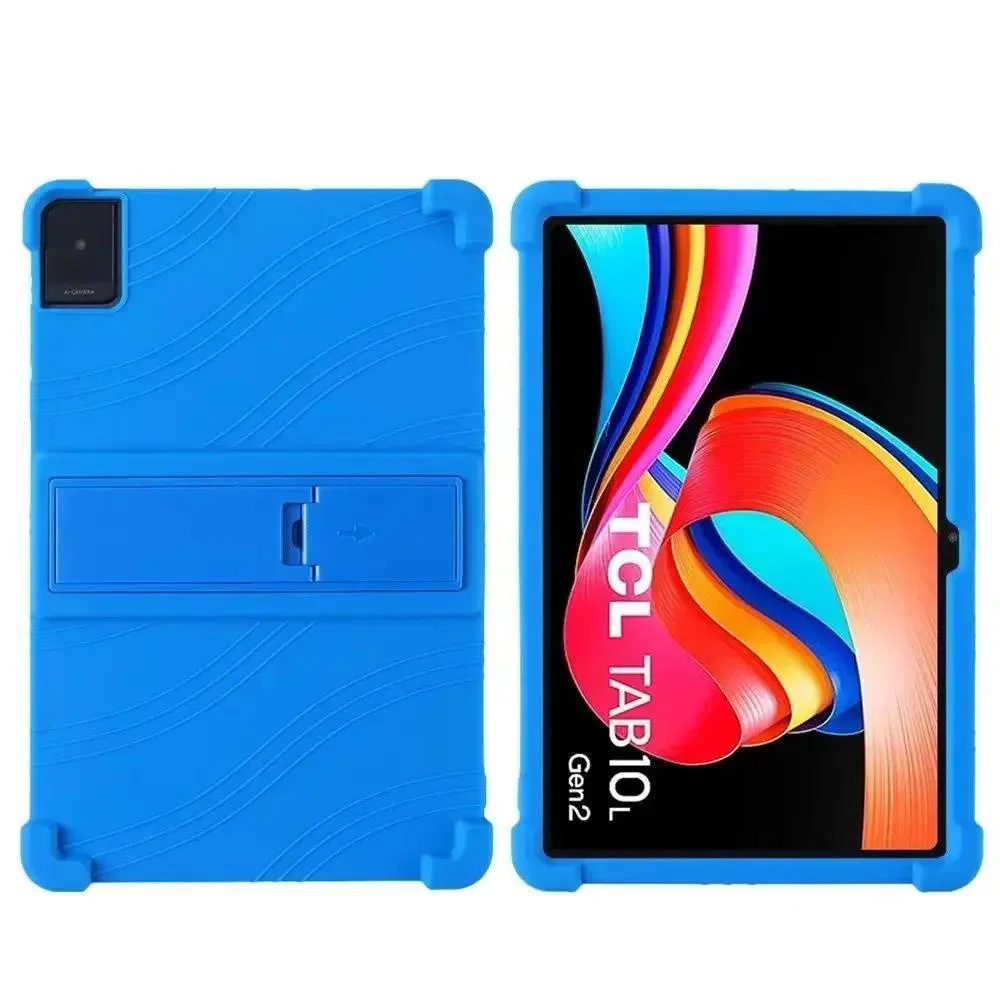 

For TCL Tab10L Gen 2 2023 8492A 10.1" Tablet PC Soft Silicone Shockproof Cover Case With Rear Kickstand For TCL Tab10L Gen2 2023