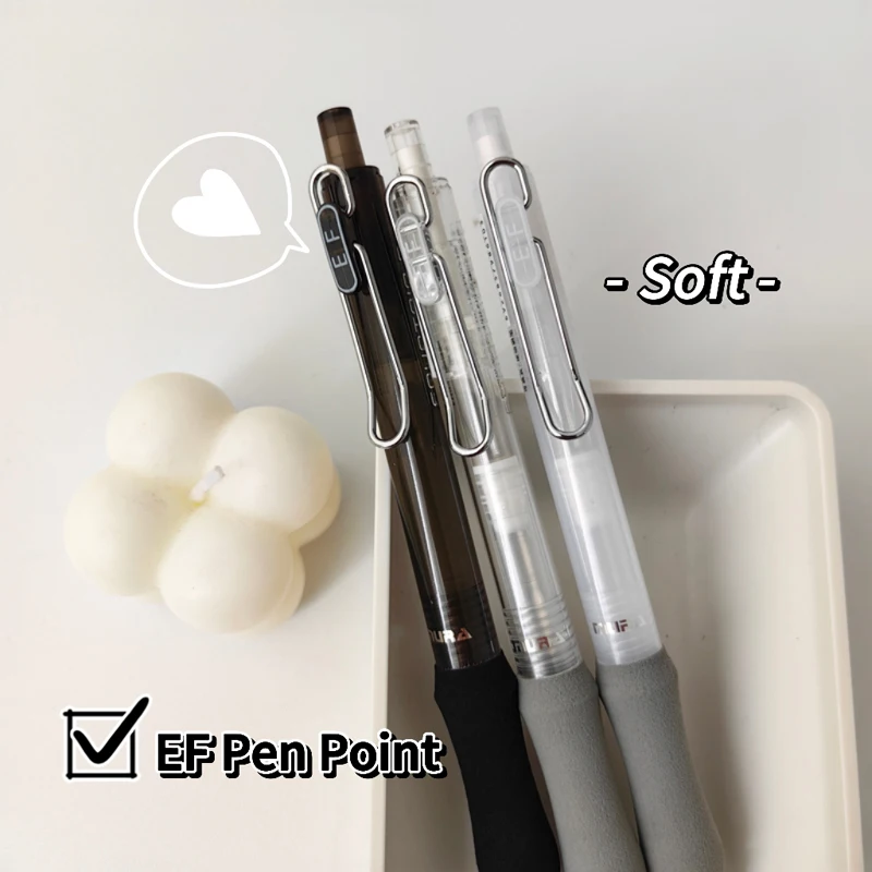학생용 투명 만년필, EF 펜 포인트, 소프트 터치 펜, 간단한 쓰기 펜, 학교 사무용품, 3PCs/세트