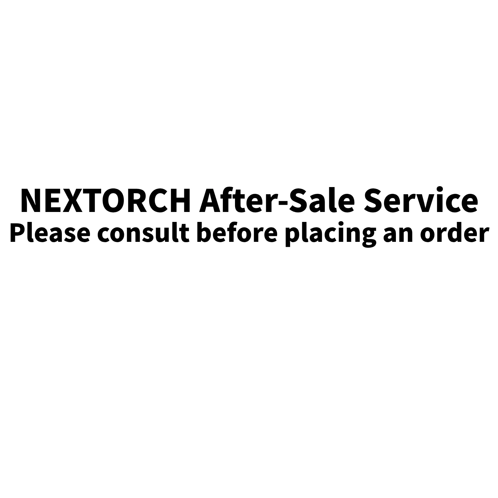 

Послепродажное обслуживание NEXTORCH