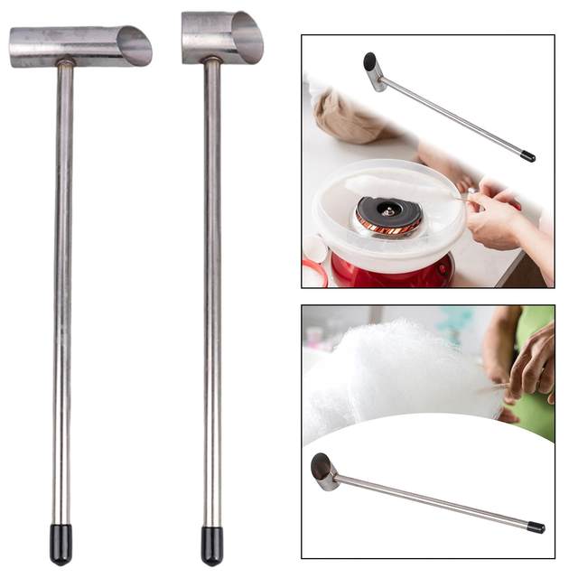 Candy Floss Spoon Teaspoon Replacement Accessory Long Handle Professional Cotton Candy Making Tools for Marshmallow Machine