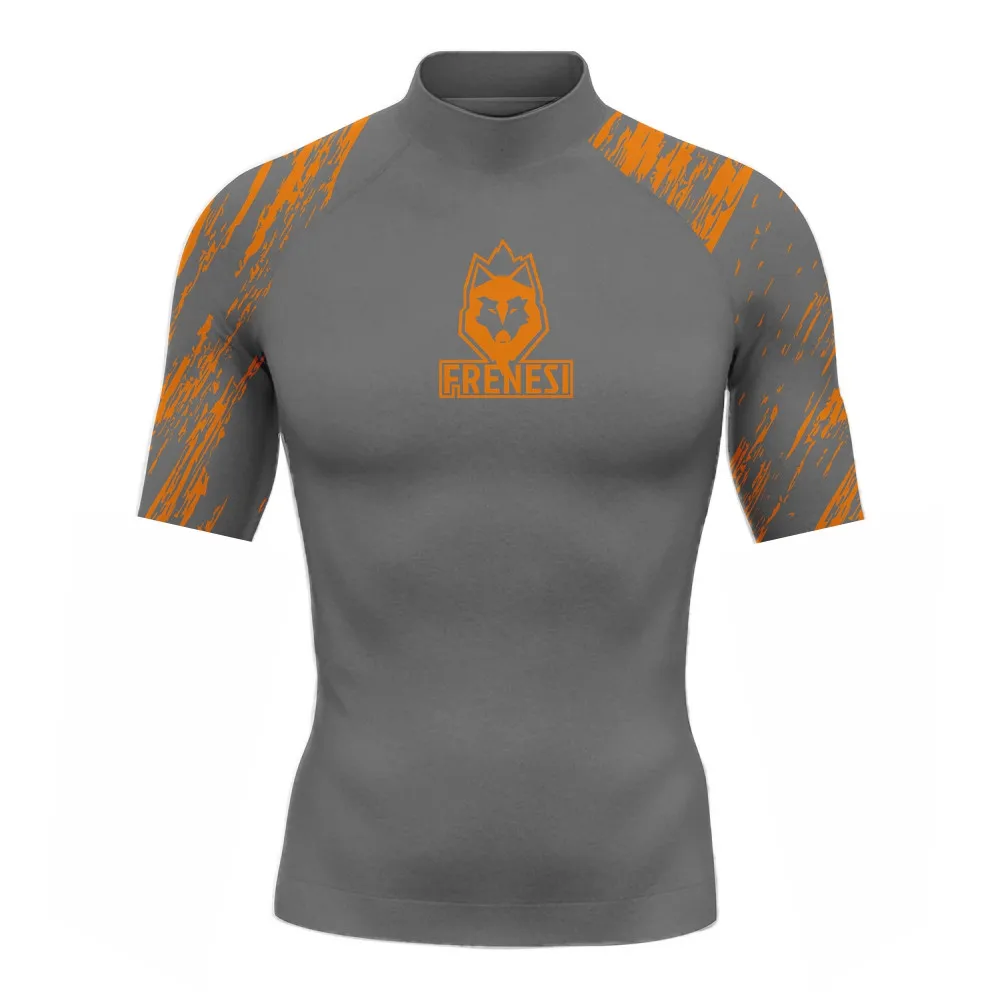 

Мужской свитшот для серфинга Frenesi Rashguard с короткими рукавами, Женская Солнцезащитная лайкра, базовая одежда для купания с защитой от УФ-лучей